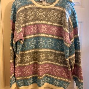 Vintage Snowflake Pattern Sweater